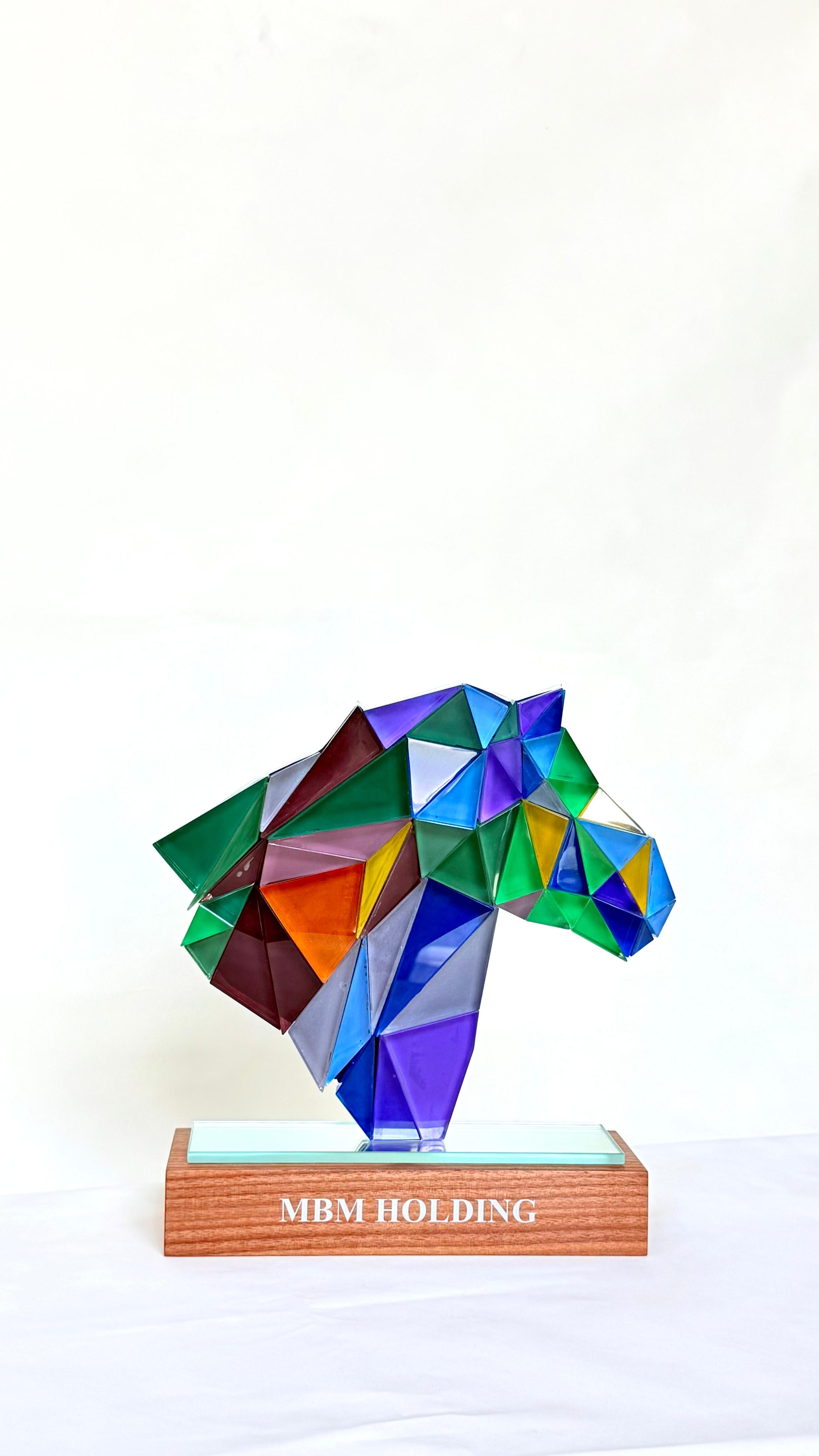 Bespoke horse award with a personalised wooden base